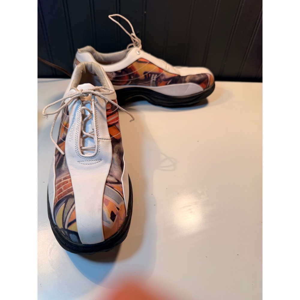 FootJoy Contour Series Golf Shoes Mens 9 M White Multi Graphic Spiked 94045